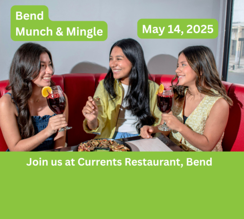 ladies having lunch and networking for business at a Bend Oregon restaurant