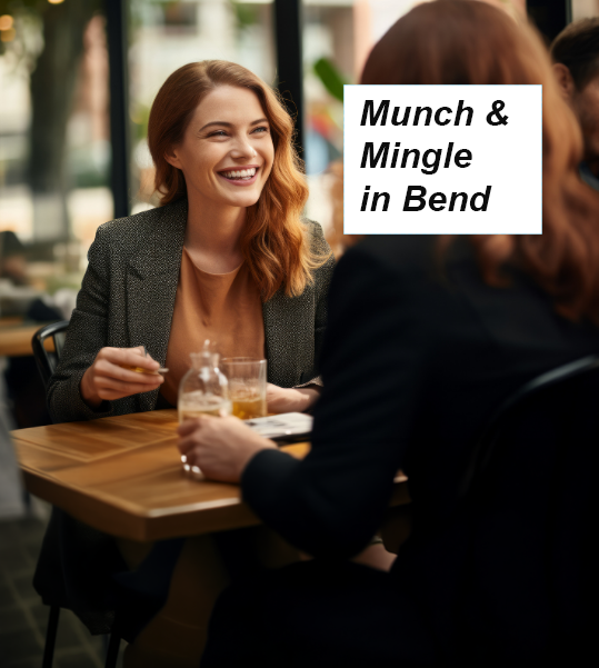 Professional business women networking and lunching in Bend